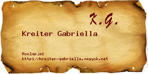 Kreiter Gabriella névjegykártya